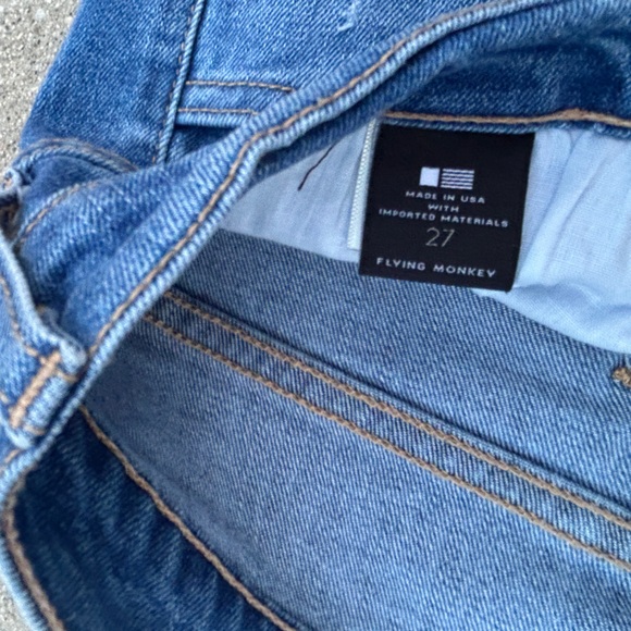 Flying Monkey Distresed Denim Jeans Women Size 27 - Picture 6 of 9
